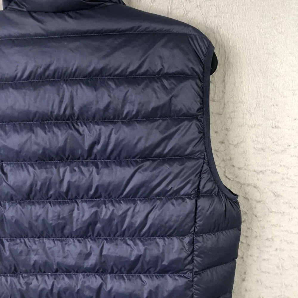 Eddie Bauer Vest Mens Small Navy Blue Down Puffer Full Zip Quilted Lightweight - Picture 16 of 16